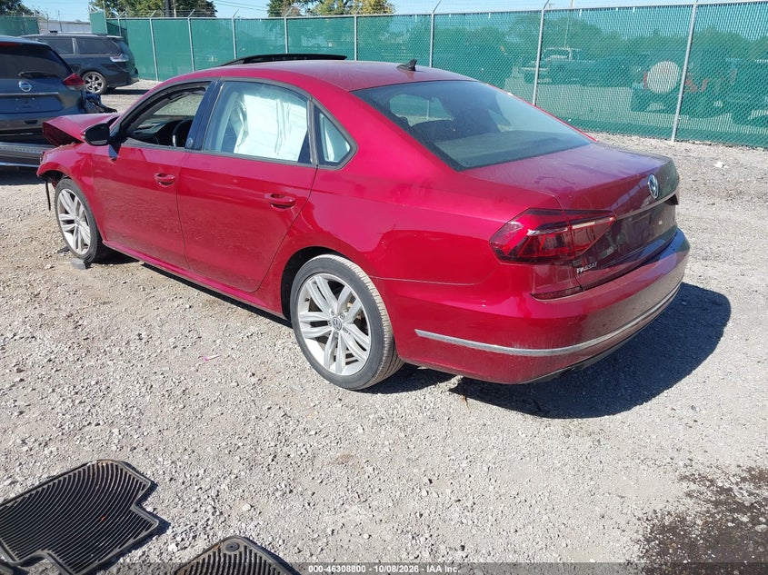 Vin: 1vwla7a35kc005608, lot: 46808999, volkswagen passat 2.0t wolfsburg edition 20193
