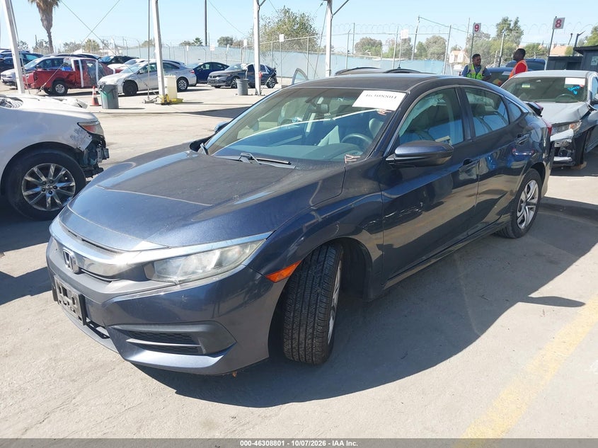 Vin: 19xfc2f53ge238703, lot: 46809000, honda civic lx 20162