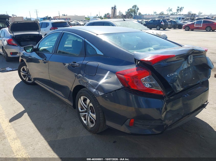 Vin: 19xfc2f53ge238703, lot: 46809000, honda civic lx 20163