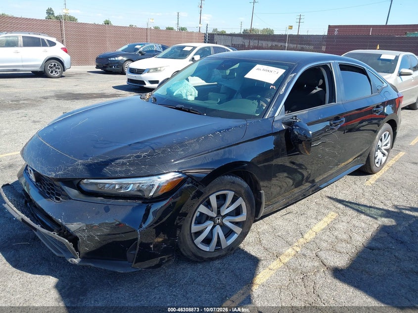 Vin: 2hgfe2f28th576565, lot: 46809073, honda civic lx 20262