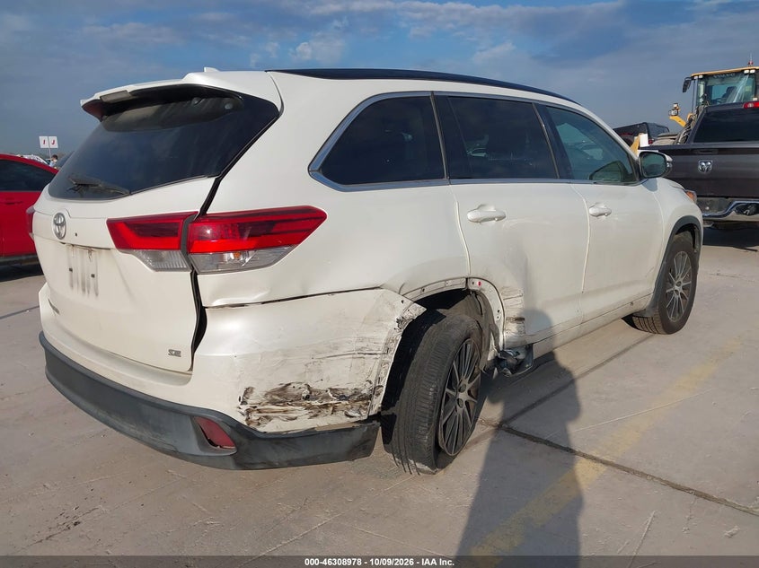 Vin: 5tdkzrfhxjs535481, lot: 46809177, toyota highlander se 20184
