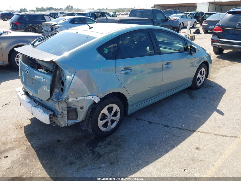 Vin: jtdkn3du2c1587325, lot: 46809268, toyota prius two 20124