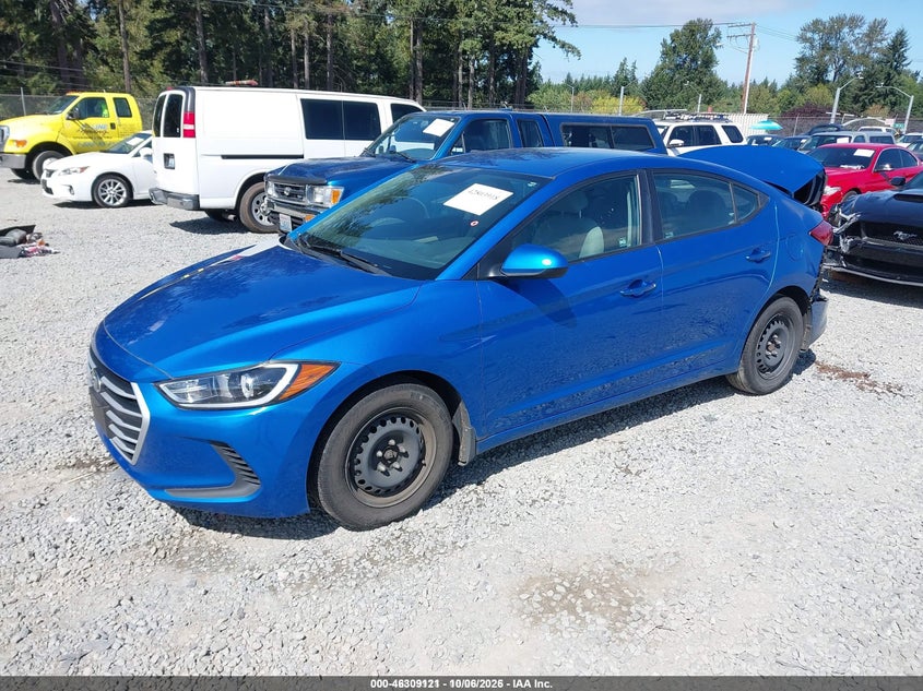 2017 Hyundai Elantra Se, Удар сзади, IAAI, VIN KMHD74LF6HU363066 — фото 2