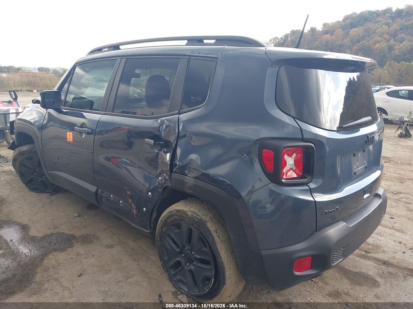 Vin: zacnjbab7kpk68326, lot: 46809333, jeep renegade upland 4x4 20193