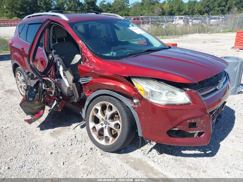 Vin: 1fmcu0j92eud13884, lot: 46809360, ford escape titanium 20141