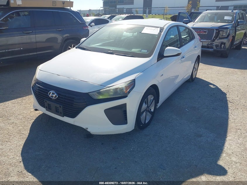 Vin: kmhc65lc3ju074940, lot: 46809472, hyundai ioniq hybrid blue 20182