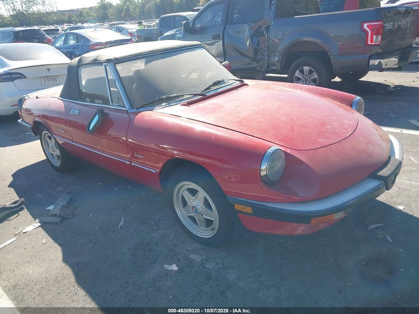 ALFA-ROMEO SPIDER 1988 VIN ZARBA5645J1062735