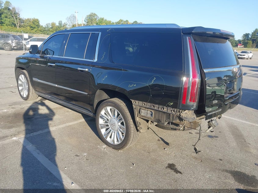 Vin: 1gys4kkjxjr279561, lot: 46809652, cadillac escalade esv platinum 20183