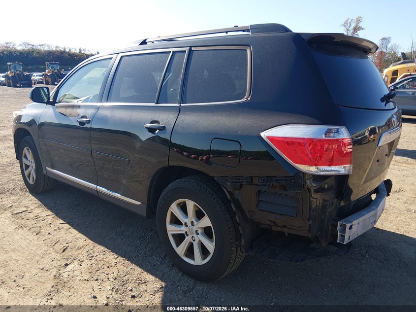 Vin: 5tdbk3eh7cs103324, lot: 46809756, toyota highlander se v6 20123