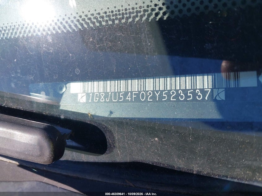 SATURN L-SERIES 2002 VIN 1G8JU54F02Y523537
