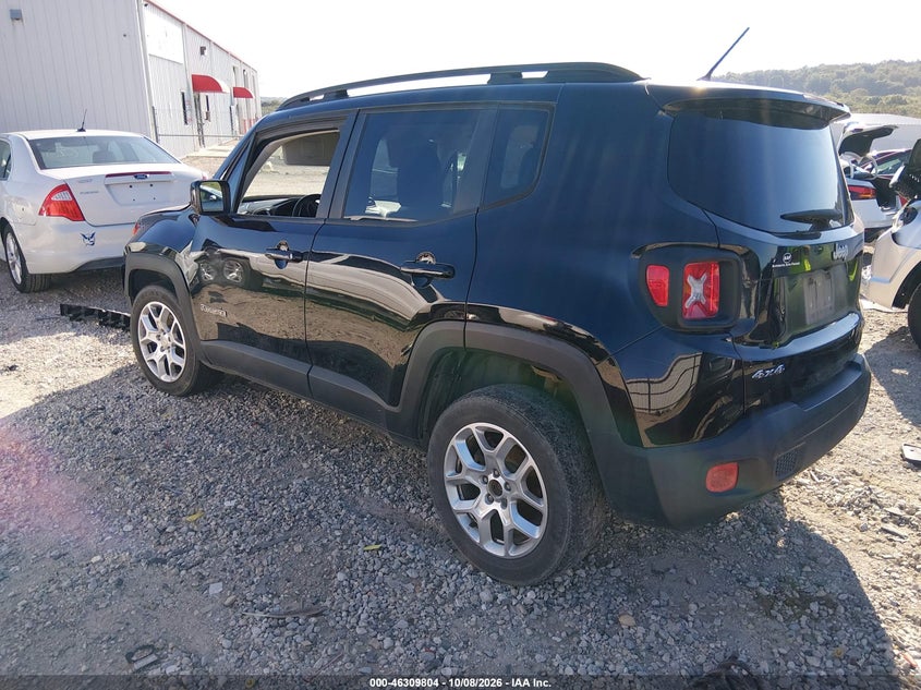 Vin: zaccjbbtxgpd15339, lot: 46810003, jeep renegade latitude 20163