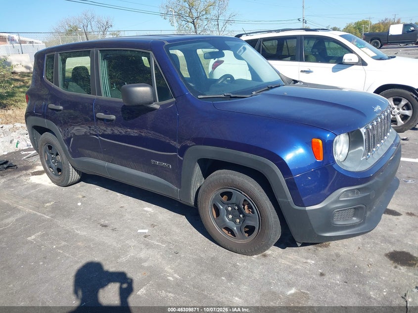 Vin: zaccjaab8hpf31369, lot: 46810070, jeep renegade sport fwd 2017 img_1