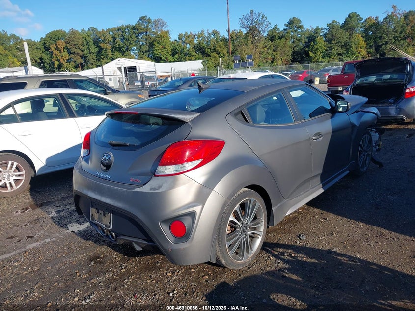 Vin: kmhtc6ae6gu253355, lot: 46810255, hyundai veloster turbo 20164