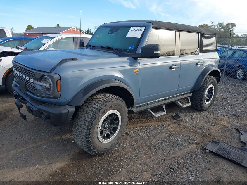 Vin: 1fmee5dp5plb11336, lot: 46810275, ford bronco badlands 20232