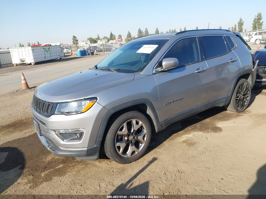 Vin: 3c4njccb0kt772666, lot: 46810338, jeep compass limited fwd 20192