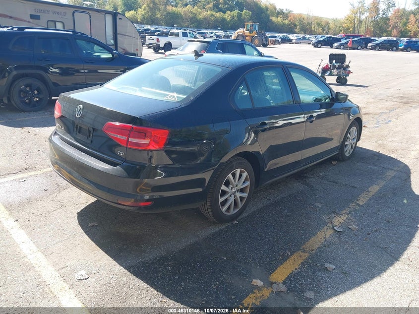 Vin: 3vwd17aj7fm224996, lot: 46810345, volkswagen jetta 1.8t se 20154