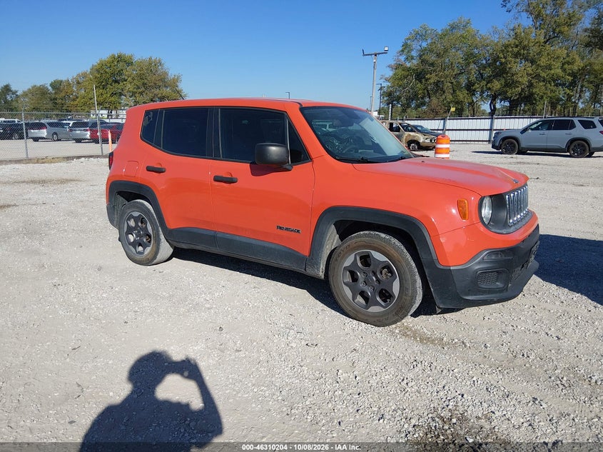 Vin: zaccjaat6fpc23428, lot: 46810403, jeep renegade sport 20151
