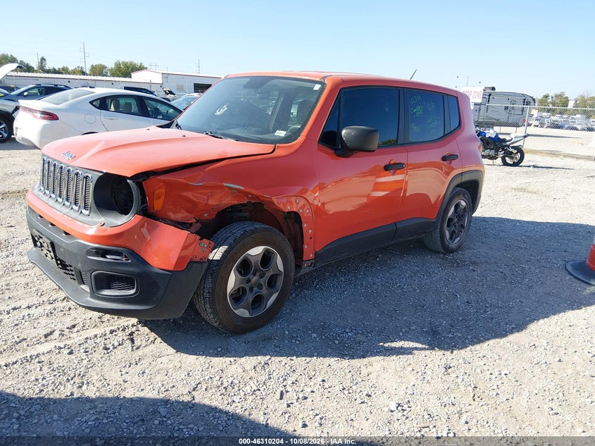 Vin: zaccjaat6fpc23428, lot: 46810403, jeep renegade sport 20152