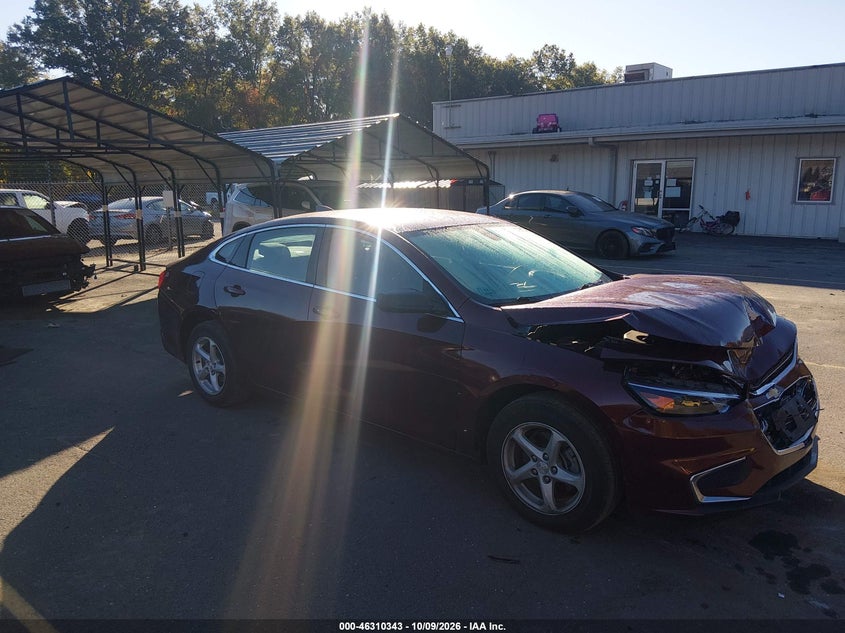 2016 Chevrolet Malibu Ls, Front, IAAI, VIN 1G1ZB5ST6GF308022