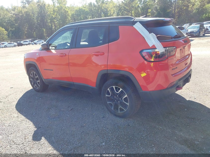 Vin: 3c4njddb5kt629801, lot: 46810559, jeep compass trailhawk 4x4 20193