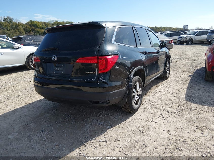 Vin: 5fnyf6h51gb049076, lot: 46810766, honda pilot ex-l 20164