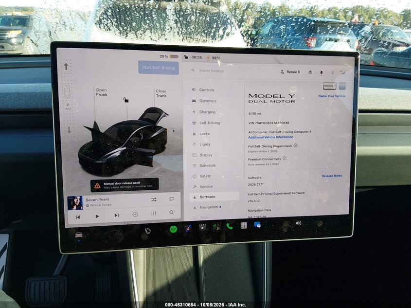 2026 TESLA MODEL Y VIN 7SAYGDEE9TA670646 — фото 7