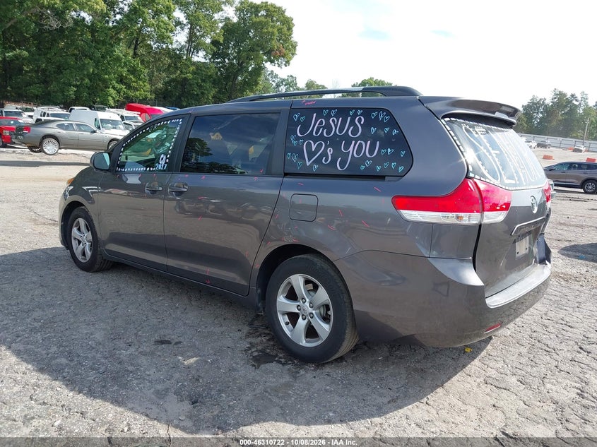 2012 TOYOTA SIENNA VIN 5TDKK3DC6CS186654 — фото 3