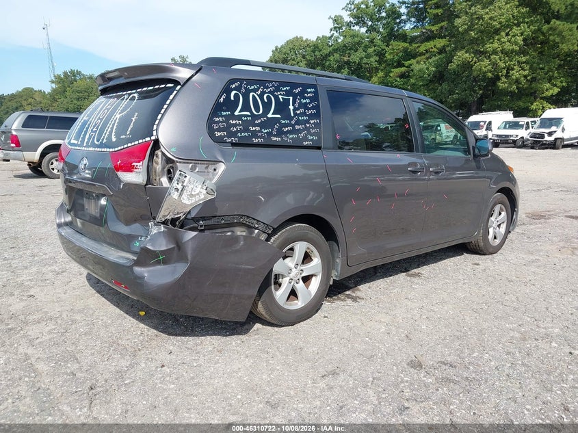 2012 TOYOTA SIENNA VIN 5TDKK3DC6CS186654 — фото 4