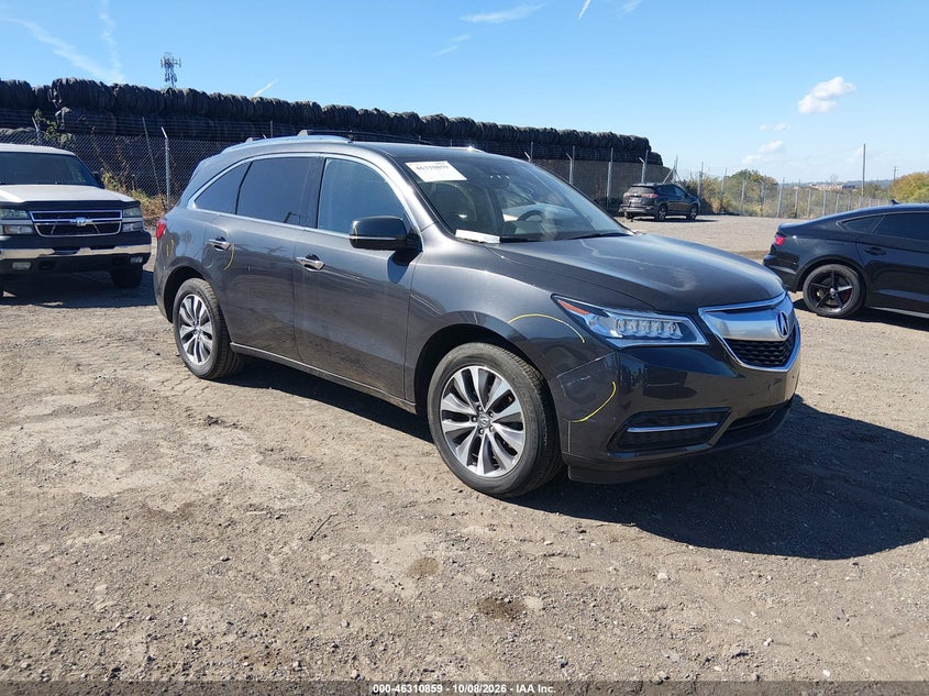 Vin: 5fryd4h4xgb057953, lot: 46811058, acura mdx technology   acurawatch plus packages/technology package 20161