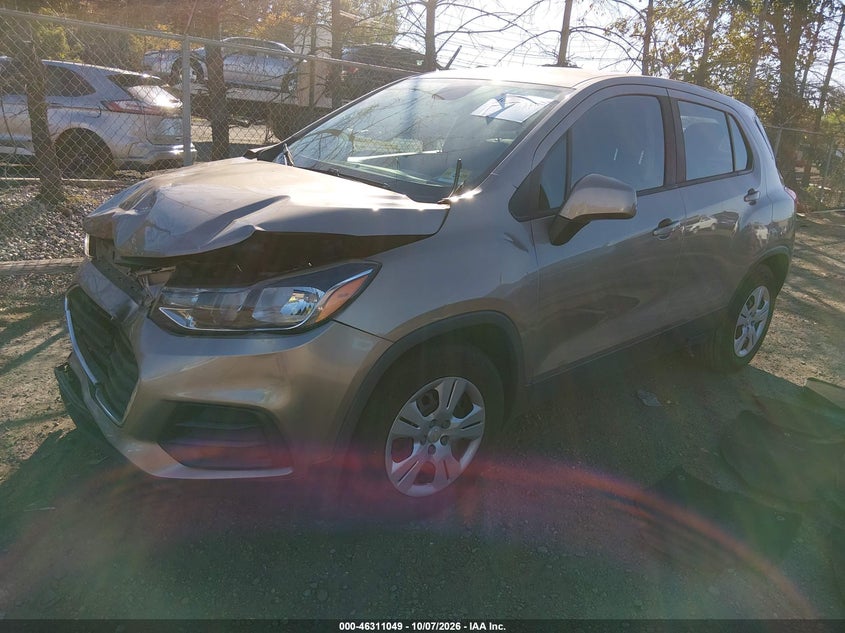 Vin: 3gncjksb5jl264573, lot: 46811248, chevrolet trax ls 20182