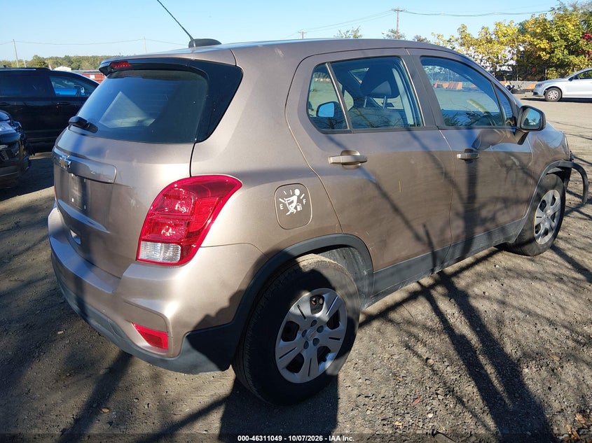Vin: 3gncjksb5jl264573, lot: 46811248, chevrolet trax ls 20184