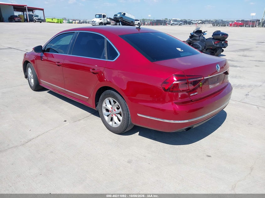 Vin: 1vwat7a3xhc050733, lot: 46811291, volkswagen passat 1.8t s 20173