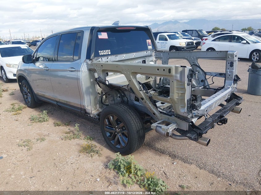 Vin: 5fpyk3f1xmb004442, lot: 46811318, honda ridgeline awd sport 20213