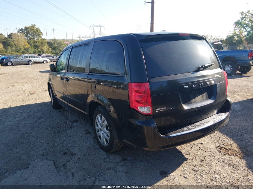 Vin: 2c4rdgbg7hr826487, lot: 46811921, dodge grand caravan se 20173