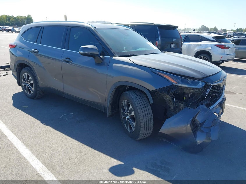 Vin: 5tdgzrbh2ms546717, lot: 46811987, toyota highlander xle 20211