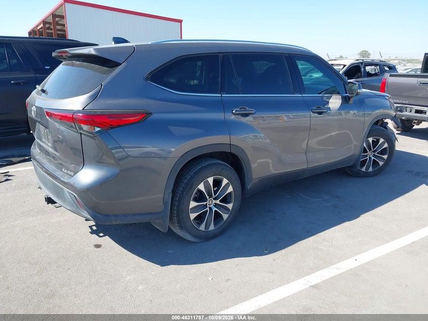 Vin: 5tdgzrbh2ms546717, lot: 46811987, toyota highlander xle 20214
