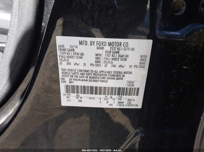 2014 FORD EDGE SPORT · Фото 9
