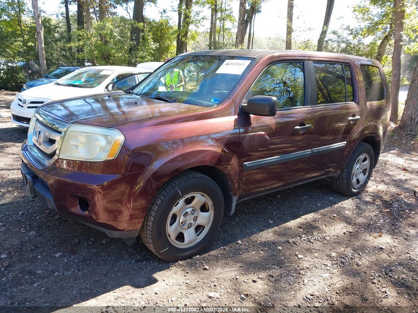 Vin: 5fnyf4h24ab027767, lot: 46812202, honda pilot lx 20102