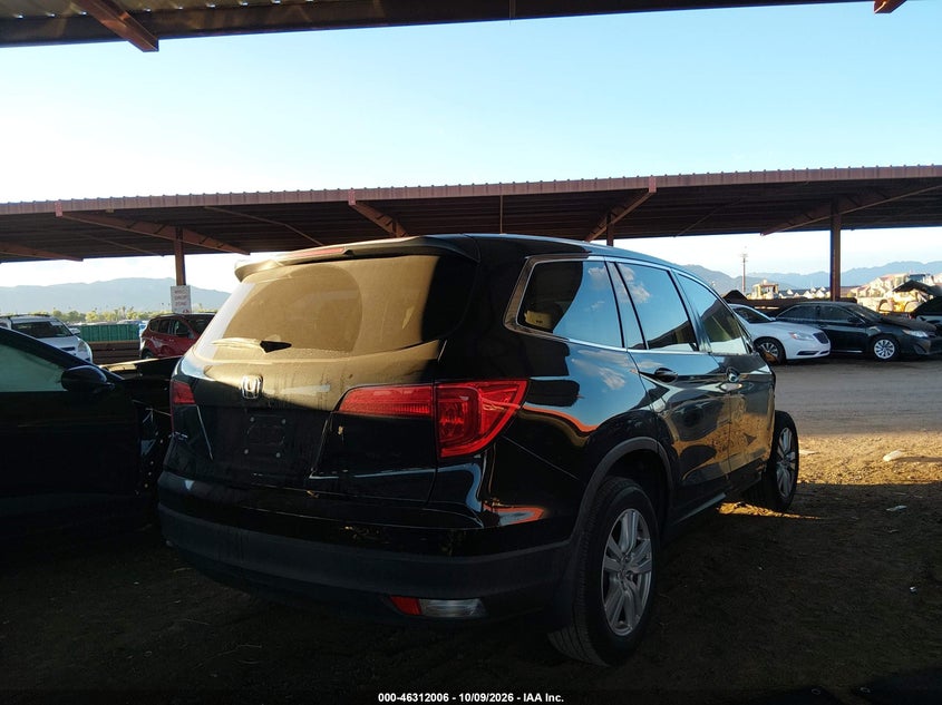 Vin: 5fnyf5h19jb025719, lot: 46812206, honda pilot lx 20184