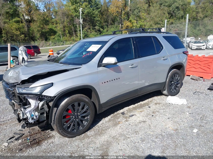 Vin: 1gnerjkw0nj132235, lot: 46812345, chevrolet traverse fwd rs 20222