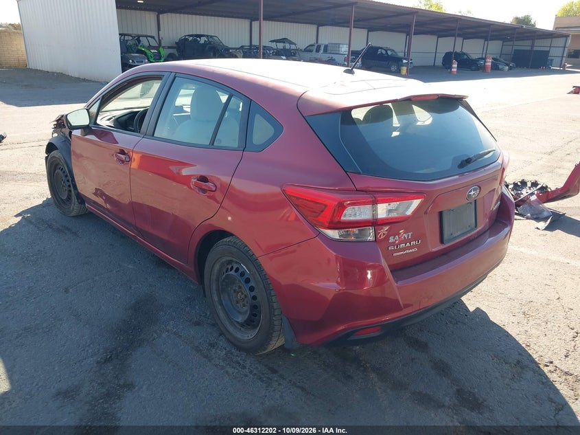 Vin: 4s3gtab64k3721291, lot: 46812402, subaru impreza 2.0i 20193