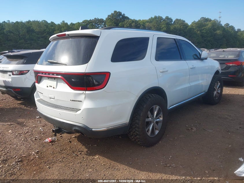 Vin: 1c4rdhdg6gc361274, lot: 46812461, dodge durango limited 20164