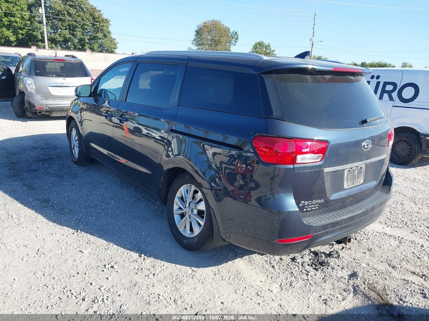 Vin: kndmb5c10g6142806, lot: 46812559, kia sedona lx 20163