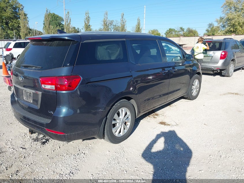 Vin: kndmb5c10g6142806, lot: 46812559, kia sedona lx 20164