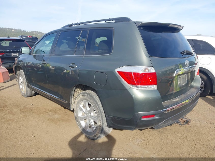 Vin: 5tdbk3eh7ds185394, lot: 46812775, toyota highlander se v6 20133