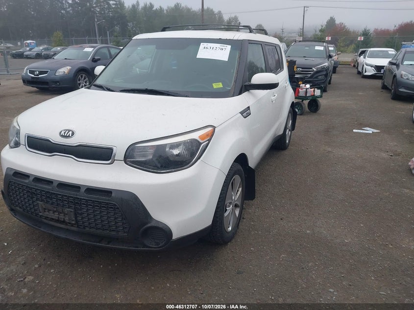 Vin: kndjn2a28g7261878, lot: 46812907, kia soul 20162