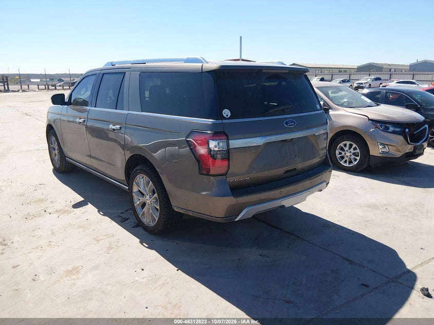 Vin: 1fmjk1mt5jea13576, lot: 46813023, ford expedition max platinum 20183