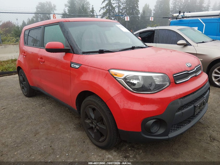 Vin: kndjn2a2xk7654046, lot: 46813050, kia soul 20191