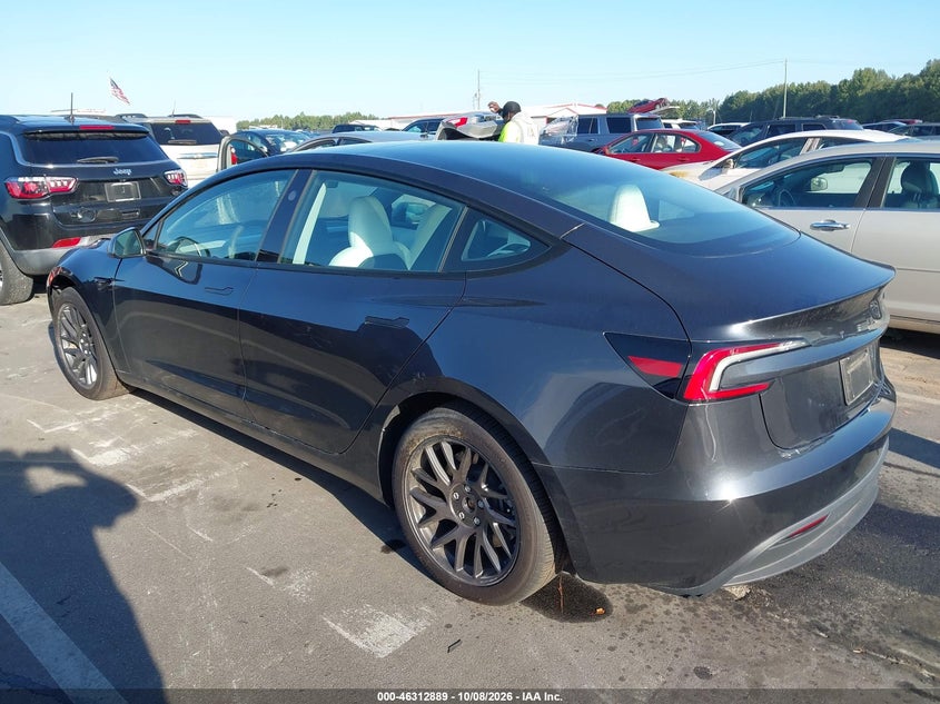 Vin: 5yj3e1ea2sf044592, lot: 46813089, tesla model 3 long range rear-wheel drive/standard rear-wheel drive 20253
