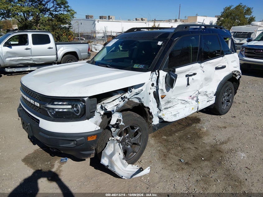 Vin: 3fmcr9d99nre21248, lot: 46813439, ford bronco sport badlands 20222